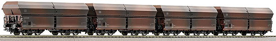 Set of 4 High capacity hopper cars. Set 2<br /><a href='images/pictures/Roco/66072.jpg' target='_blank'>Full size image</a>